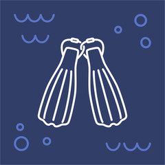 Icon flippers scuba diving