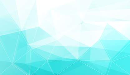 Abstract light blue polygonal geometric background made of triangles.