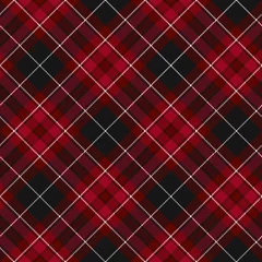 Wall murals Bordeaux Pride of wales fabric diagonal textile red tartan seamless patte