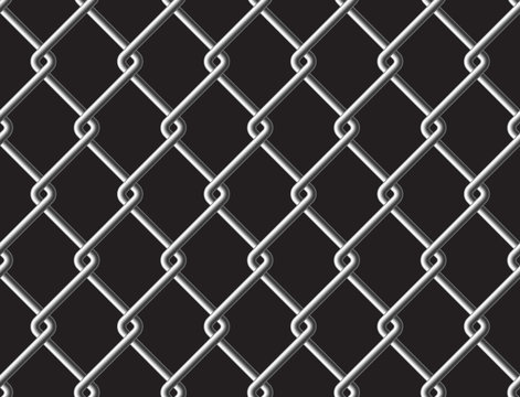 Steel mesh metalic fance black seamless background