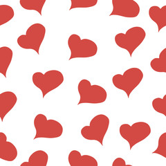 Red heart seamless pattern gentle love feelings