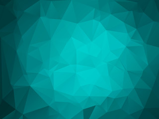 Colorful polygon background or vector frame. Abstract Triangle Geometrical Background, Vector Illustration EPS10. Geometric design for business presentations. teal aqua blue