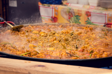 Street Food Curry. Take Away Indian Cuisine