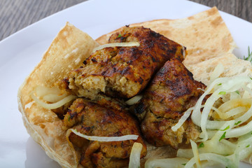 Vegetarian potato kebab