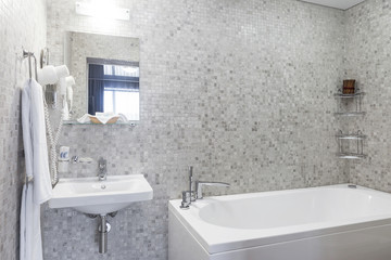 Beautiful and modern design of interior bathroom