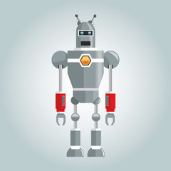 Robot design. Technology concept. humanoid icon