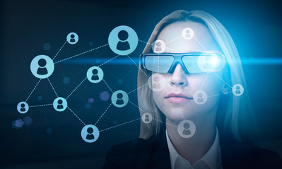 Social network virtual reality