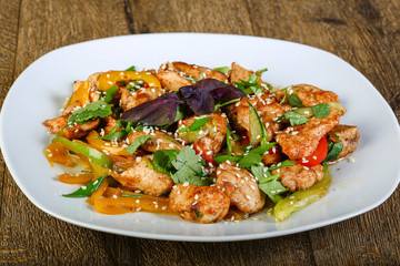 Stir-fried chicken