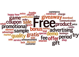 Fototapeta premium Free, word cloud concept 9