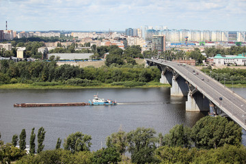 Bridge over the Volga river in Nizhny Novgorod