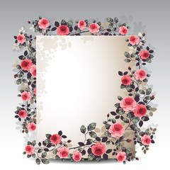 roses garland / roses garland with empty text space