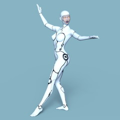 Fototapeta na wymiar 女性ロボット