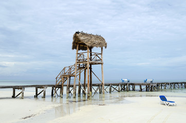 Fototapeta na wymiar Pasarela Hemingway dock in Cayo Guillermo - Ciego de Avila Province, Cuba.
