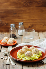 white beans meatballs with zucchini noodles
