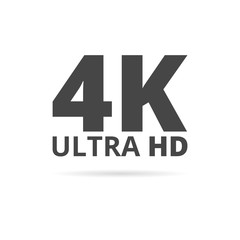 Naklejka premium Ultra HD 4K icon