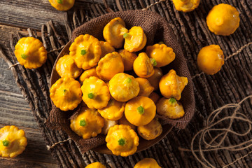 Raw Organic Yellow Pattypan Squash
