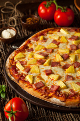 Homemade Pineapple and Ham Hawaiian Pizza