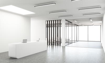 Fototapeta premium Concrete office lobby