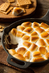Homemade S'mores Dip with Graham Crackers