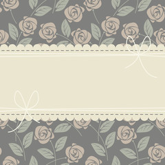 Perfect lace frame with stylish roses - 112421762