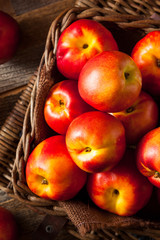 Healthy Organic Raw Ripe Nectarines