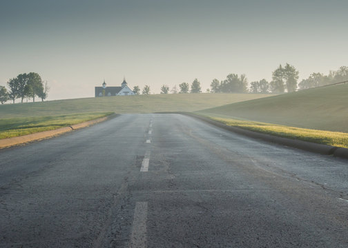 Foggy Road At Keeneland