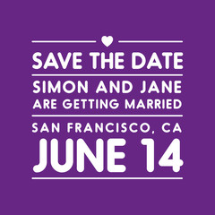 Save the date lettering