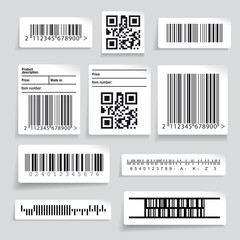 Barcode sticker set vector
