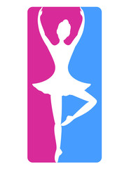 Naklejka na ściany i meble dancer girl symbol