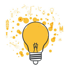 idea design. light bulb icon. Colorful illustration