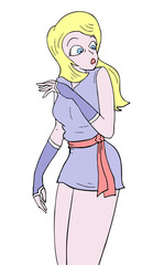 girl with surprised expression