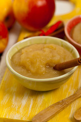 Homemade Applesauce. Selective focus.