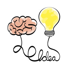 Big idea design. Creative icon. draw illustration , vector