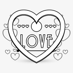 Love design. romantic icon. Colorful illustration, vector