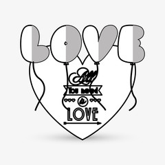 Love design. romantic icon. Colorful illustration, vector