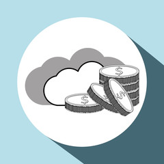 Security system design. protection icon. isolated illustration, vector