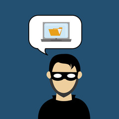 Security system design. protection icon. isolated illustration, vector