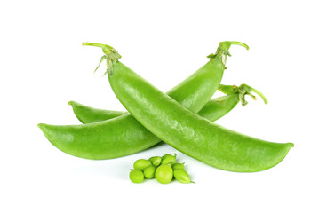 green pea isolated on the white background