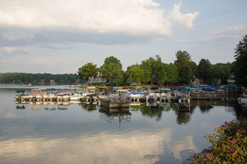 Lake marina on Atlanta suburbs