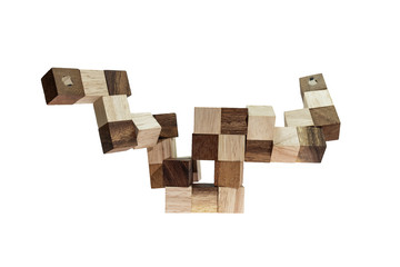 Abstract wood block toy