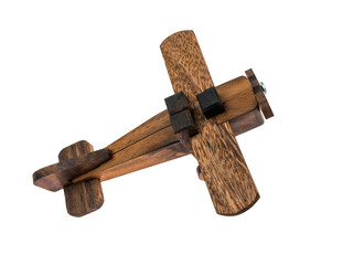 macro airplane wood