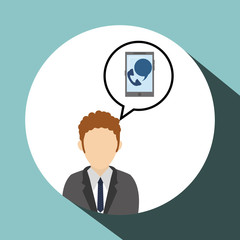 businessman design. corporate icon. Isolated illustration 