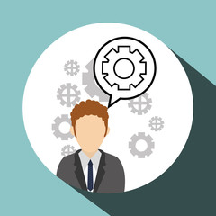 businessman design. corporate icon. Isolated illustration 