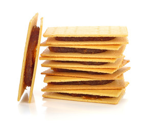 Stack of biscuit, pineapple jam