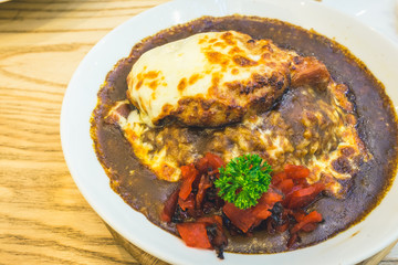 Japanese Hamburger Curry Rice