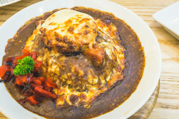 Japanese Hamburger Curry Rice