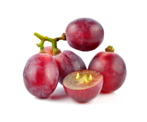 red grape isolated on white