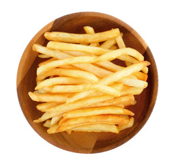 french fries on a white background