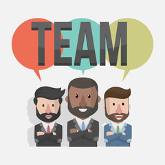 team working businessmen business illustration concept