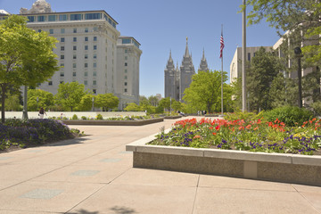 Naklejka premium Temple square Salt Lake city Utah.